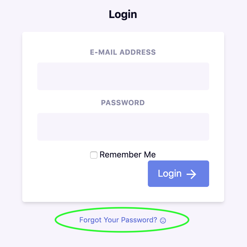 Forgot or Change Password